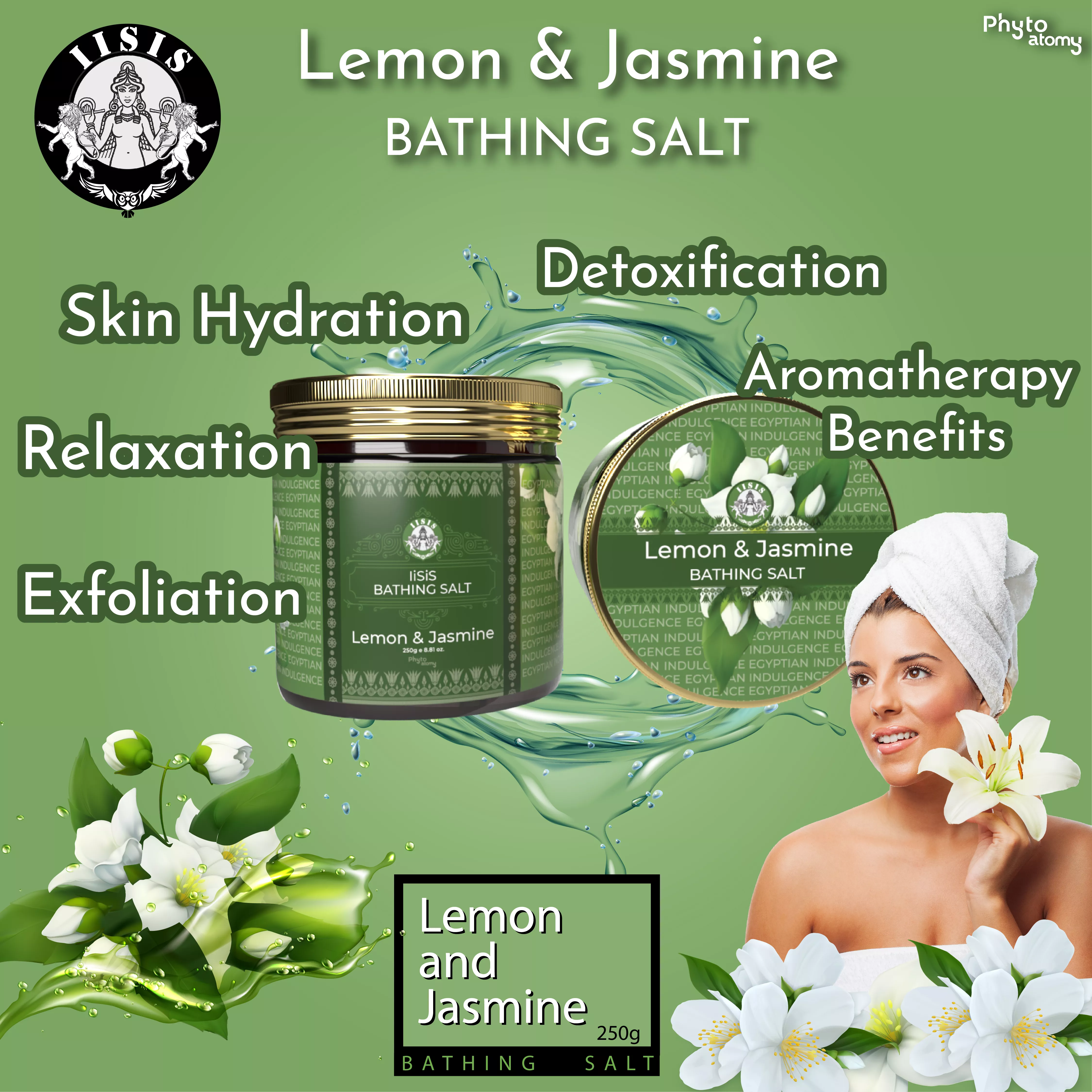 Lemon & Jasmine Bath Salt (250g)